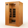 Infrared Sauna Crafted for Deep Restoration, 4 Low-EMF Carbon Heaters, Canadian Hemlock, Audio System