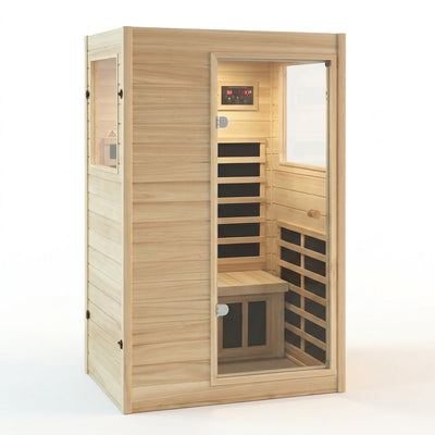 Infrared Sauna Built to Transform Your Practice, European Aspen Wood, 905W Carbon Panels, Bluetooth Speakers