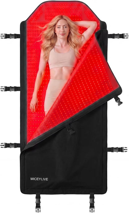 Red Light Therapy Mat Full Body for Pain Relief, Medical-Grade TPU,FSA&HSA Eligible,72"X33" Red Light Therapy Blanket with 2625 Leds Dual-Wave(660& 850Nm) for Muscle Relaxation,Better Sleep&Home Use | 3 Modes,5 Intensity Levels,Timer for Home Wellness