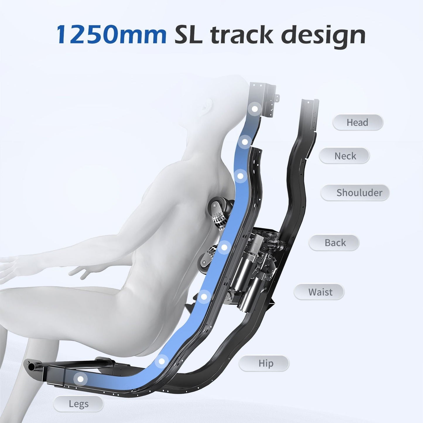 Bosscare - Brand New Update Gr8686 Massage Chairs With Ai Voice, App Control Sl Track Zero Gravity Full Body Massage Recliner - Gray