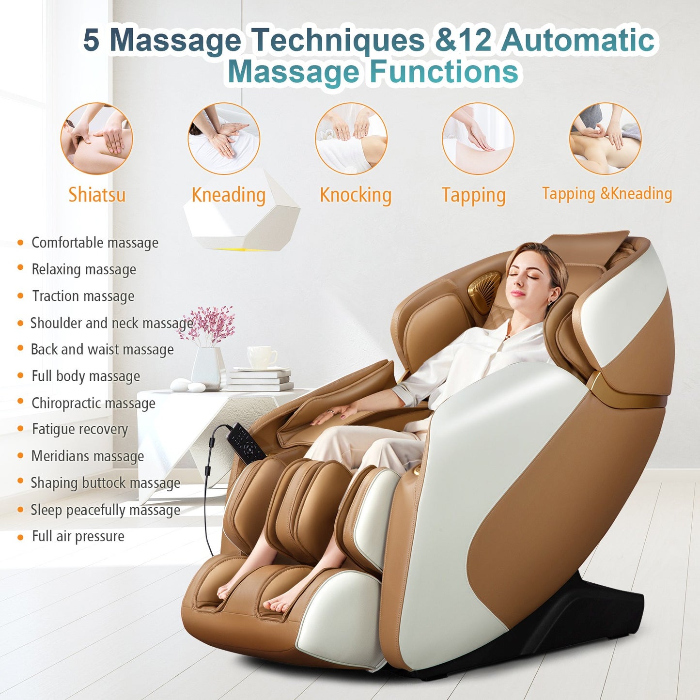 Giantex Full Body Zero Gravity Massage Chair Recliner W/ SL Track Heat