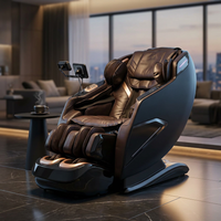 4D Massage Chairs Full Body,Zero Gravity Sl-Track Shiatsu Massage Chair Recliner,Core Heating,20 Massage Techniques,Deep Yoga Stretch,Foot Rollers, Ai Voice,Touch Screen,Wireless Charging — Studio Shot
