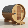 Traditional Sauna Built for 4-6 People, 6KW Electric Heater, Solid Wood Construction, Glass Door