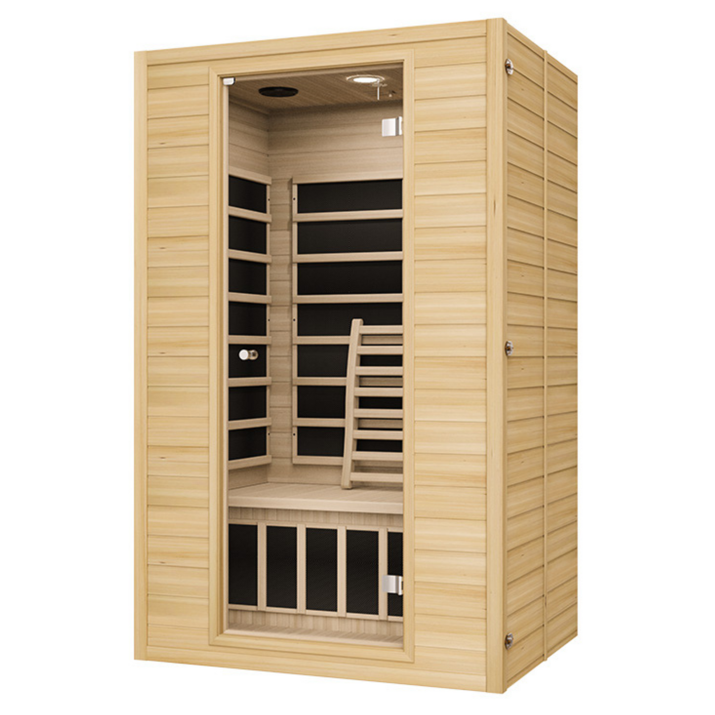 Blisspod, Vienna, Far Infrared Sauna Canadian Hemlock Very Low EMF Sauna, 4 Heaters – 2 Person