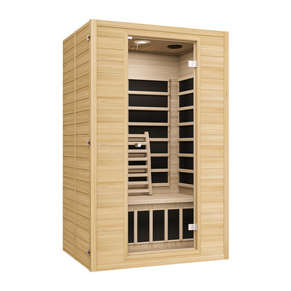 Blisspod, Vienna, Far Infrared Sauna Canadian Hemlock Very Low EMF Sauna, 4 Heaters – 2 Person