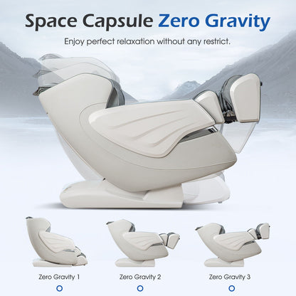 Bosscare - Brand New Update Gr8686 Massage Chairs With Ai Voice, App Control Sl Track Zero Gravity Full Body Massage Recliner - Gray