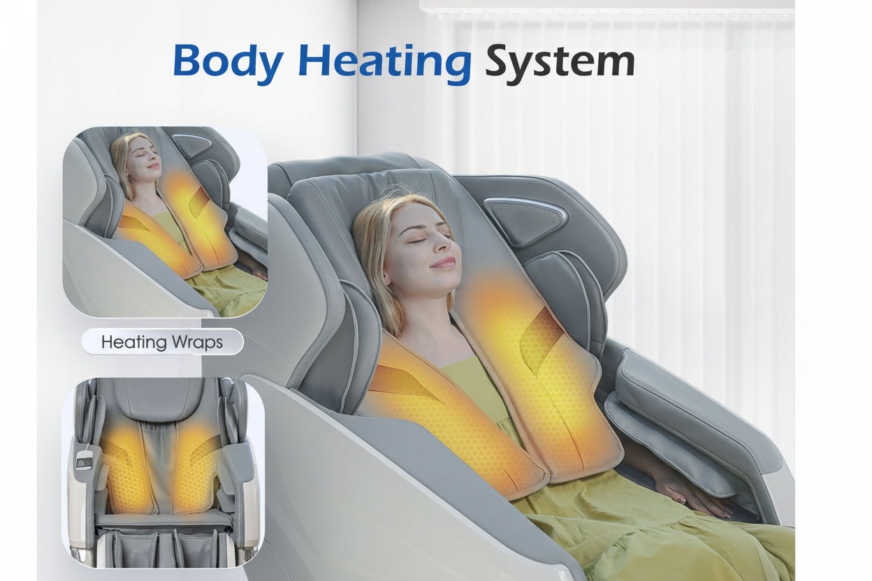Bosscare - Brand New Update Gr8686 Massage Chairs With Ai Voice, App Control Sl Track Zero Gravity Full Body Massage Recliner - Gray