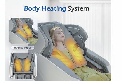 Bosscare - Brand New Update Gr8686 Massage Chairs With Ai Voice, App Control Sl Track Zero Gravity Full Body Massage Recliner - Gray